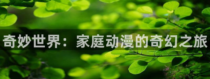 天堂动漫网站免费入口：奇妙世界：家庭动漫的奇幻之旅